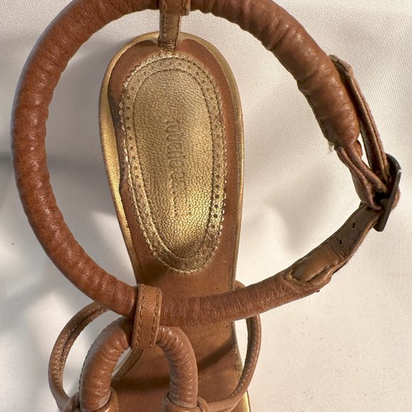 Roberto Cavalli Heels, Brown Leather with Leopard Pringt Heel, EU Size 40 1/2 - Picture 6 of 6